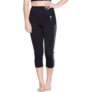 Delfin Spa Neoprene Workout Capris Heat Sauna Pants Tummy Control Leggings